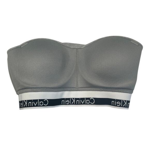 Calvin Klein Heather Gray Sculpted Strapless T-Shirt Bra Women's Size S Comfort - Picture 5 of 7